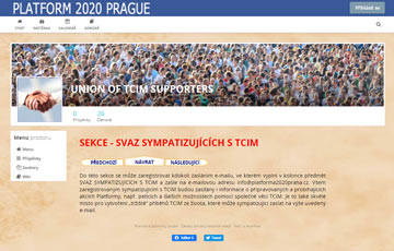 Ukázka z Platformy 2020 Praha - Svaz sympatizujících s TCIM Ukázka z Platformy 2020 Praha - Svaz sympatizujících s TCIM